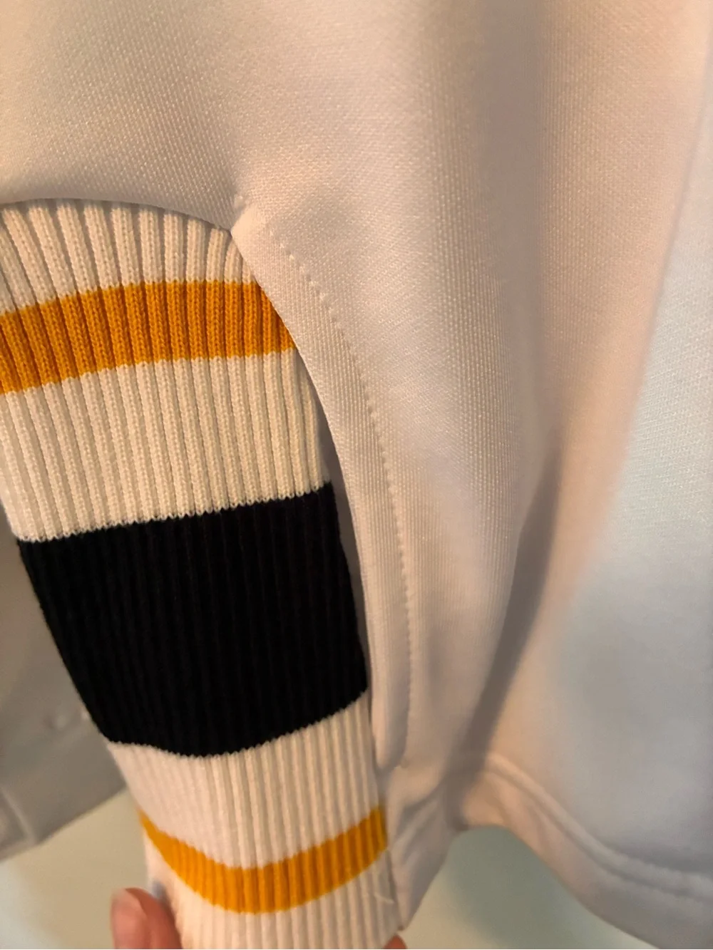 Kappa Kids White Full-Zip Jacket with Orange and Black Trim (Germany)